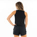 Rhoback Drift Performance Crop Tank in Midnight Black at Baseline Social