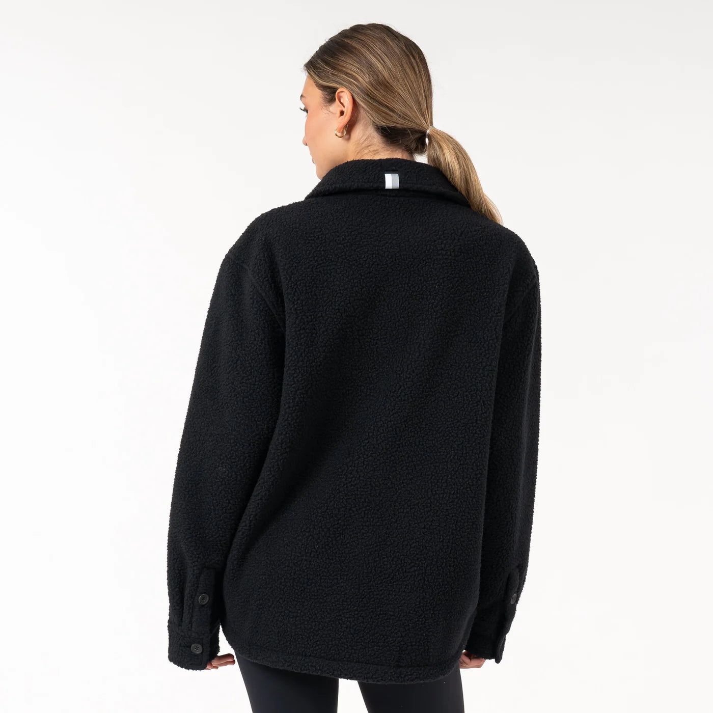 Summit Fleece Shirt Jacket in Midnight Black