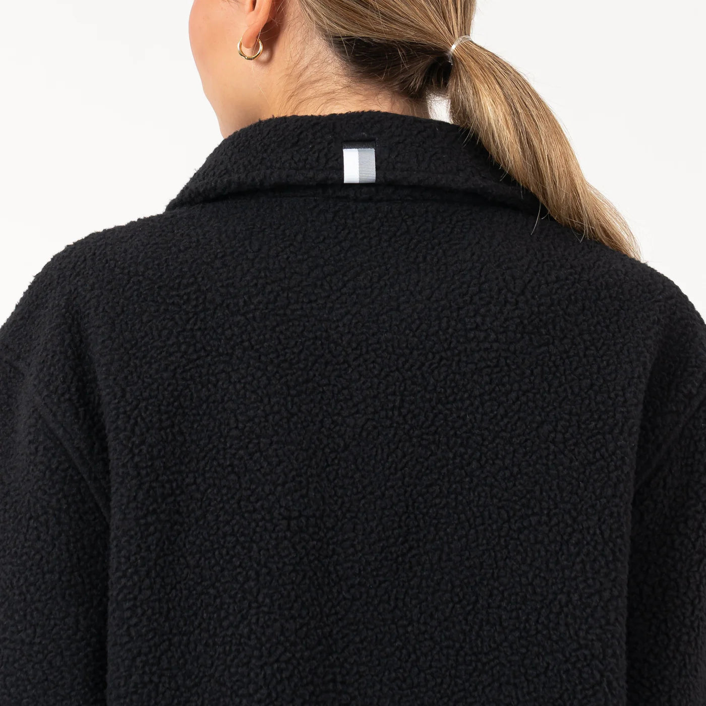 Summit Fleece Shirt Jacket in Midnight Black