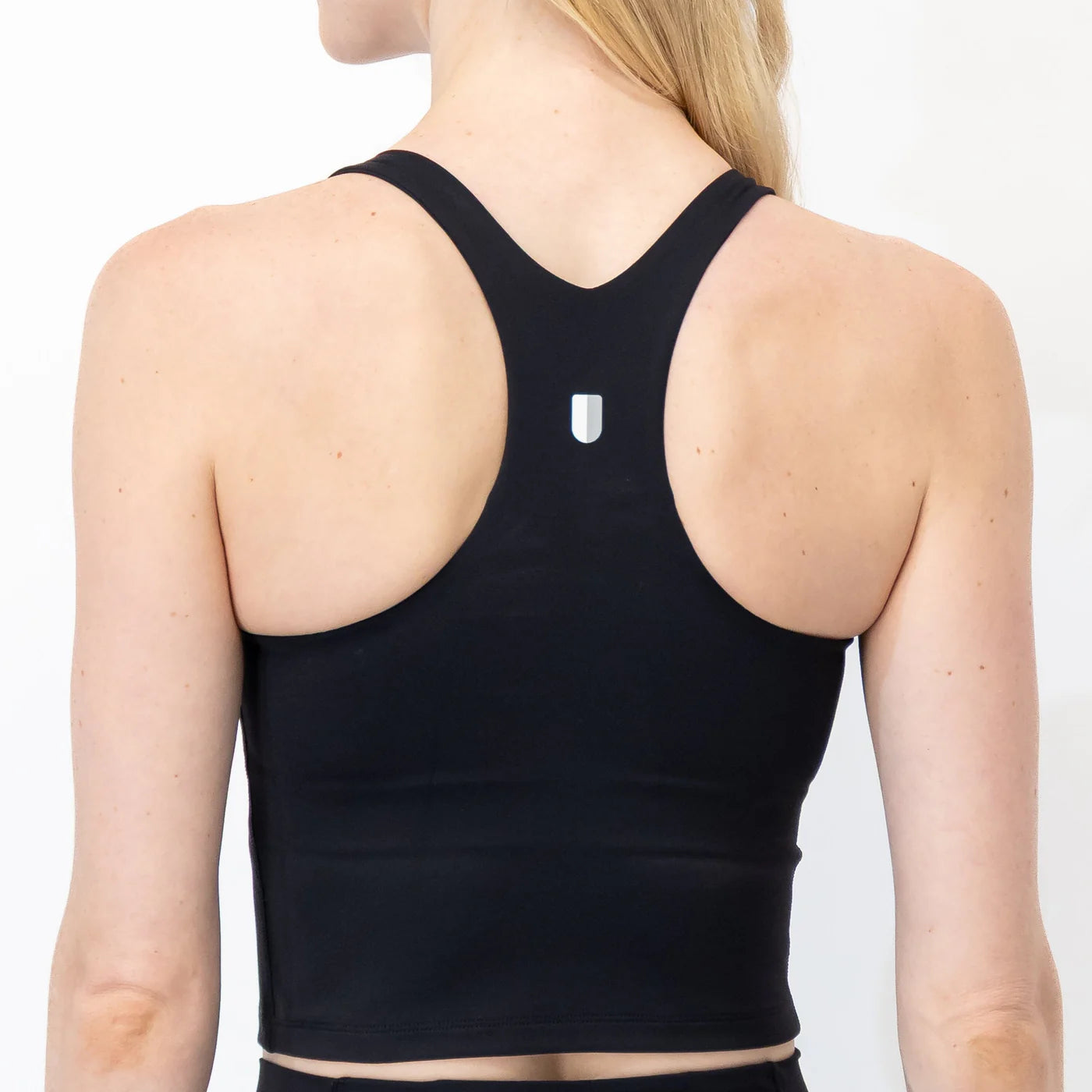 Vista Crop Tank in Midnight Black