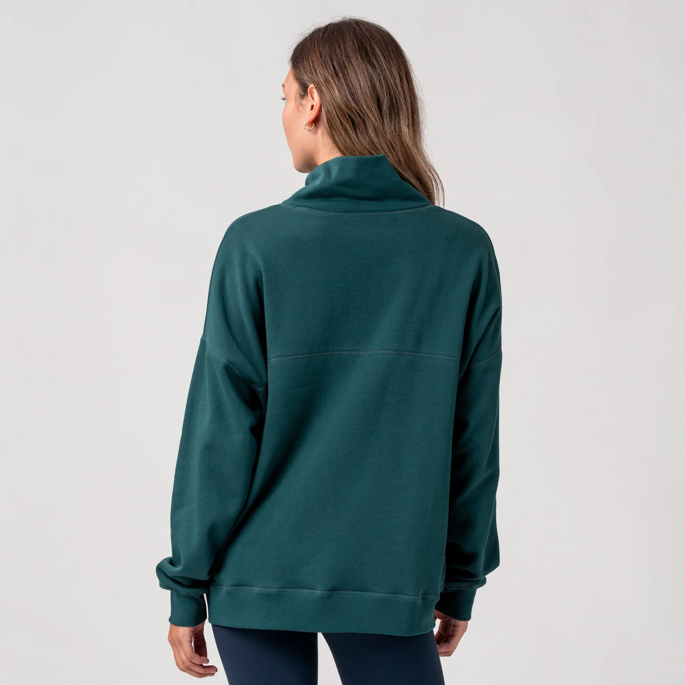 Bedford Oversized Mockneck in Ponderosa Green