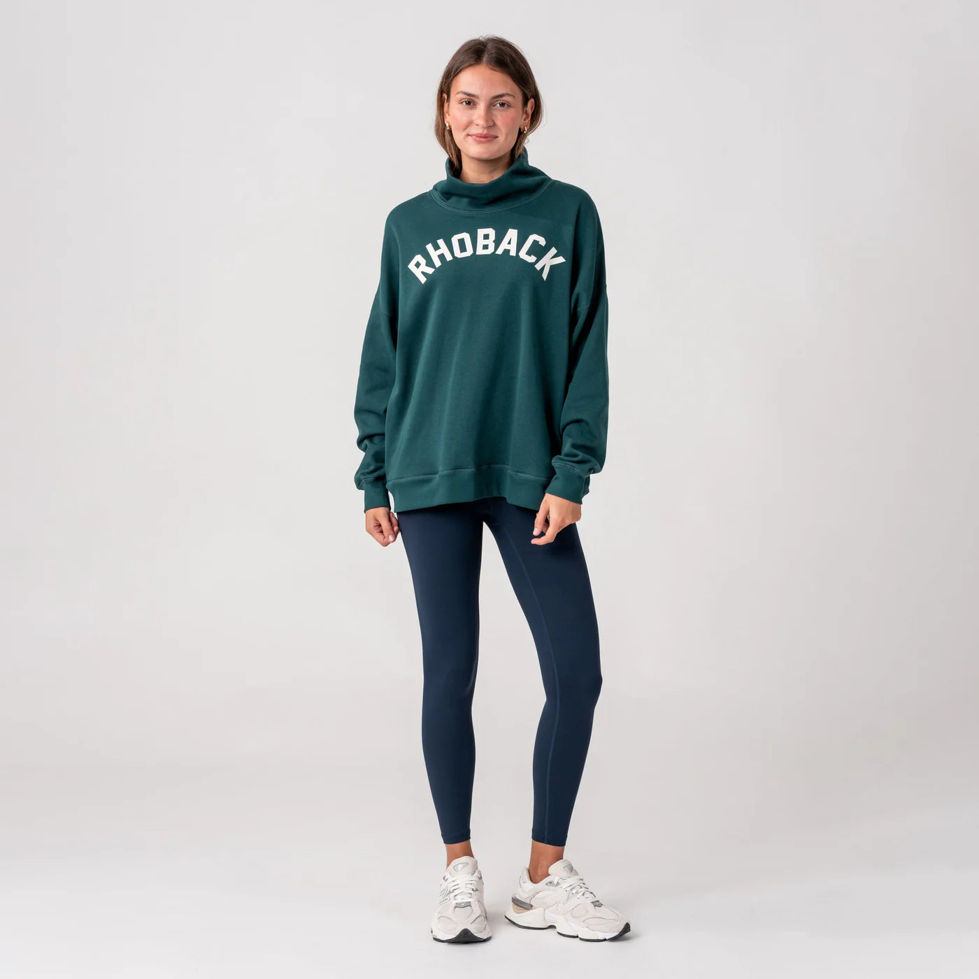 Bedford Oversized Mockneck in Ponderosa Green