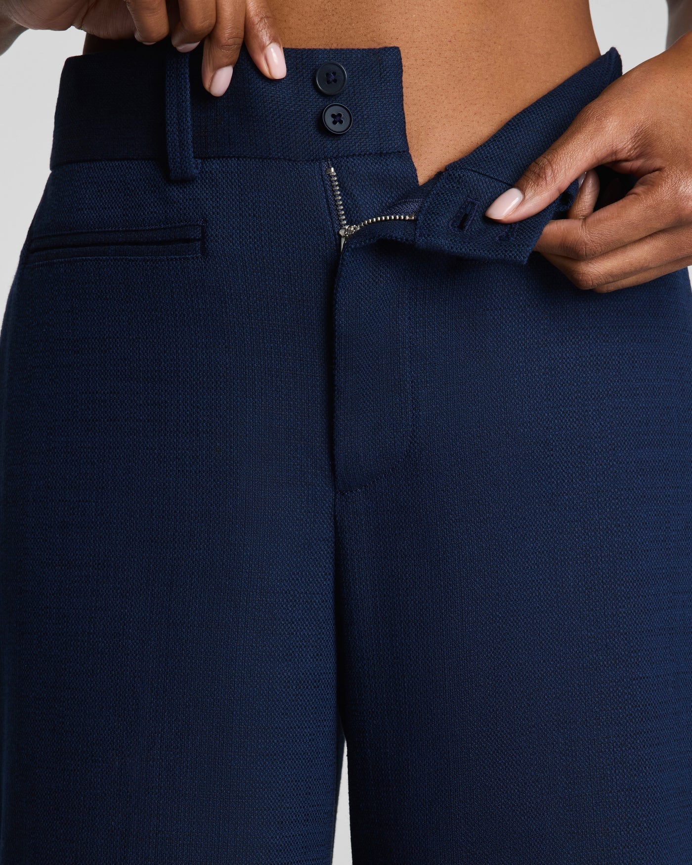 Spanx EasyBreezy Linen Super Wide Leg Pant in Timeless Navy at Baseline Social