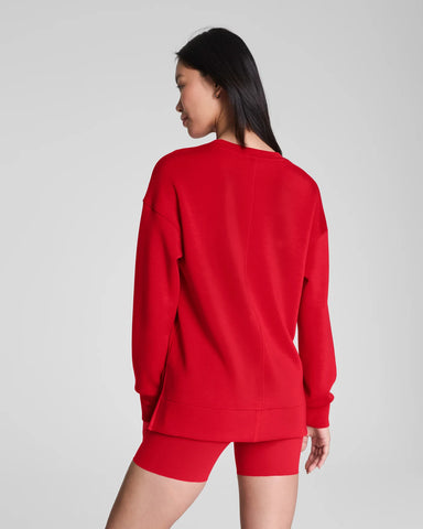 SPANX AirEssentials Crewneck Tunic in Red at Baseline Social