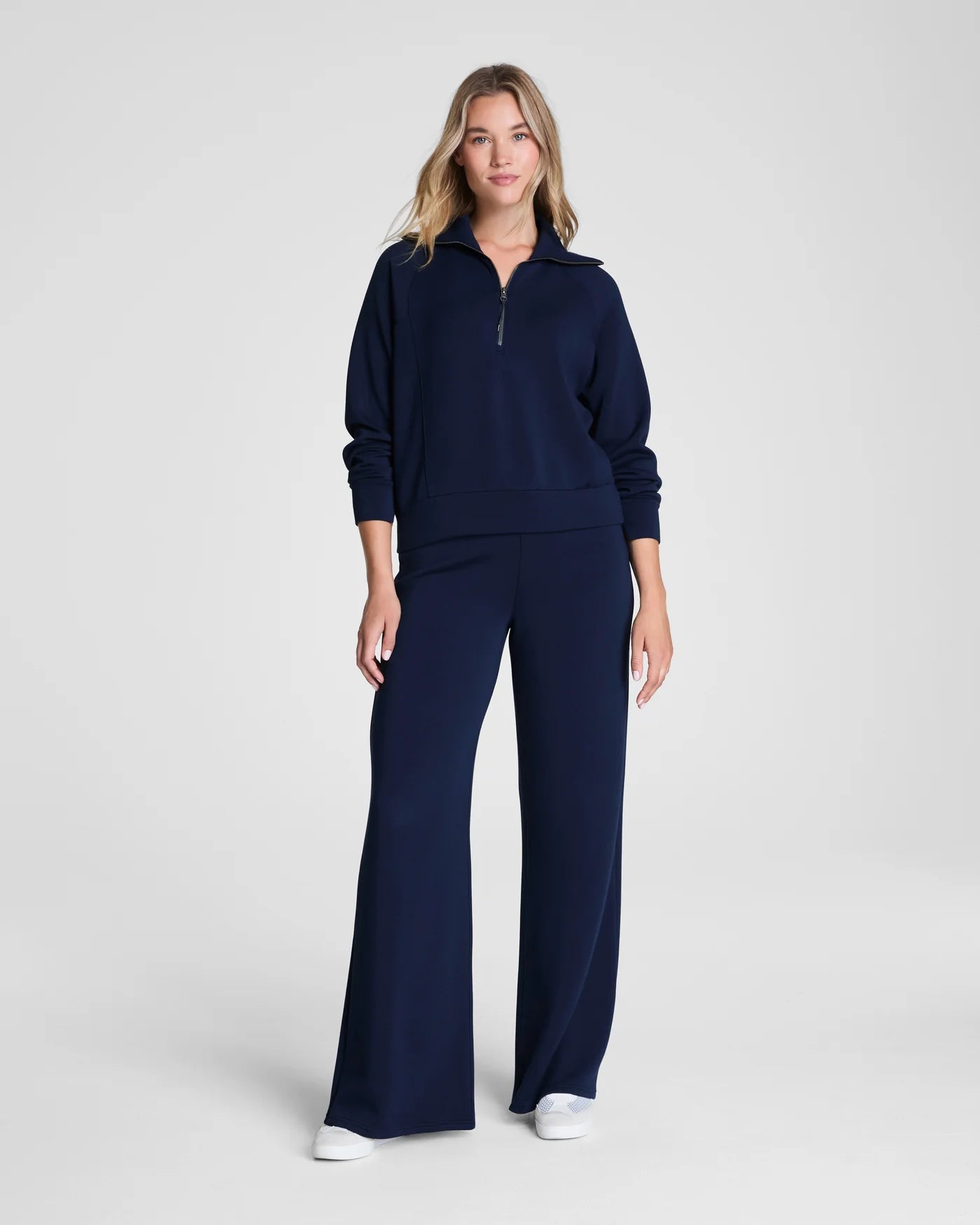 SPANX AirEssentials Half Zip in Timeless Navy at Baseline Social