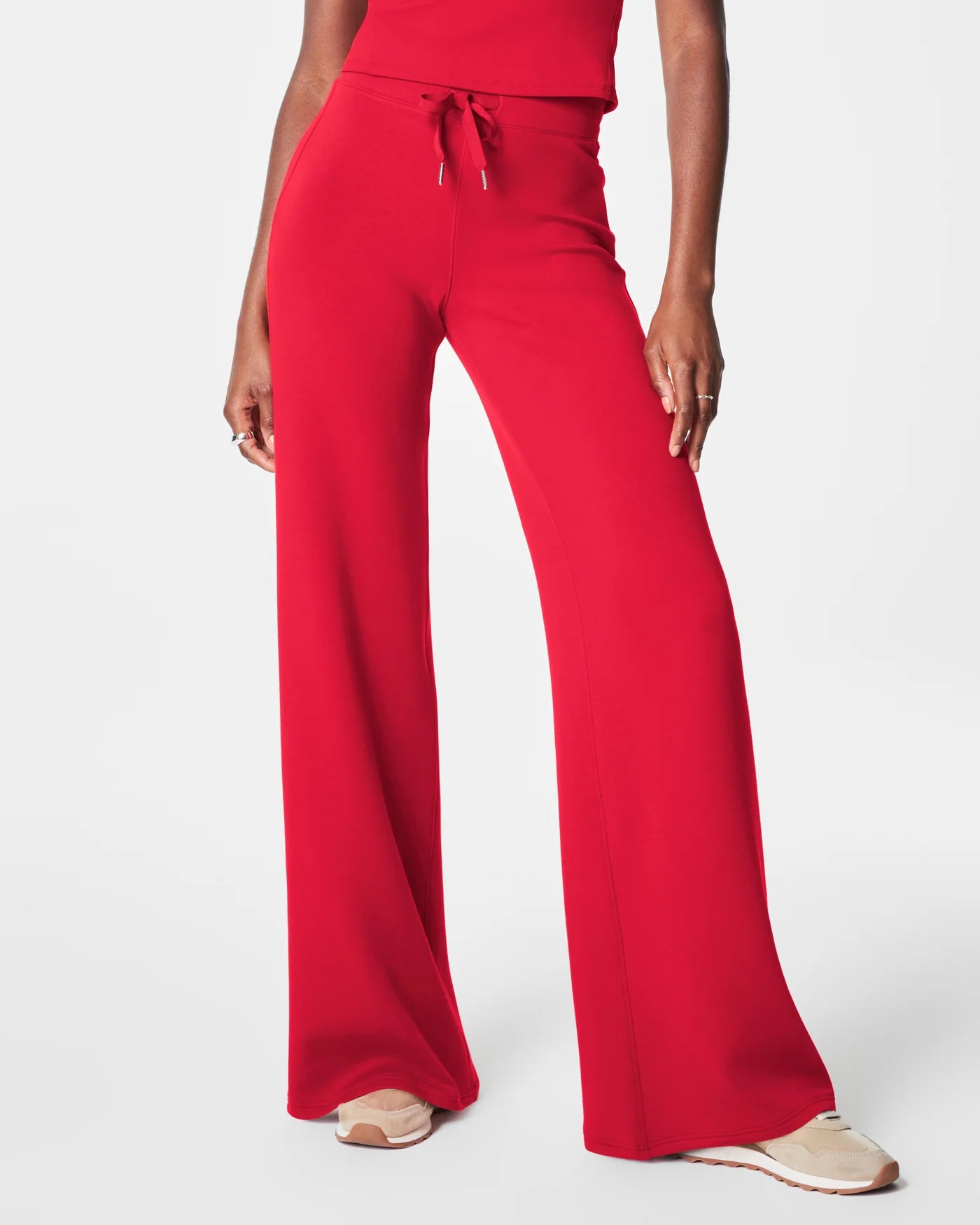 SPANX AirEssentials Wide Leg Pant in Red at Baseline Social