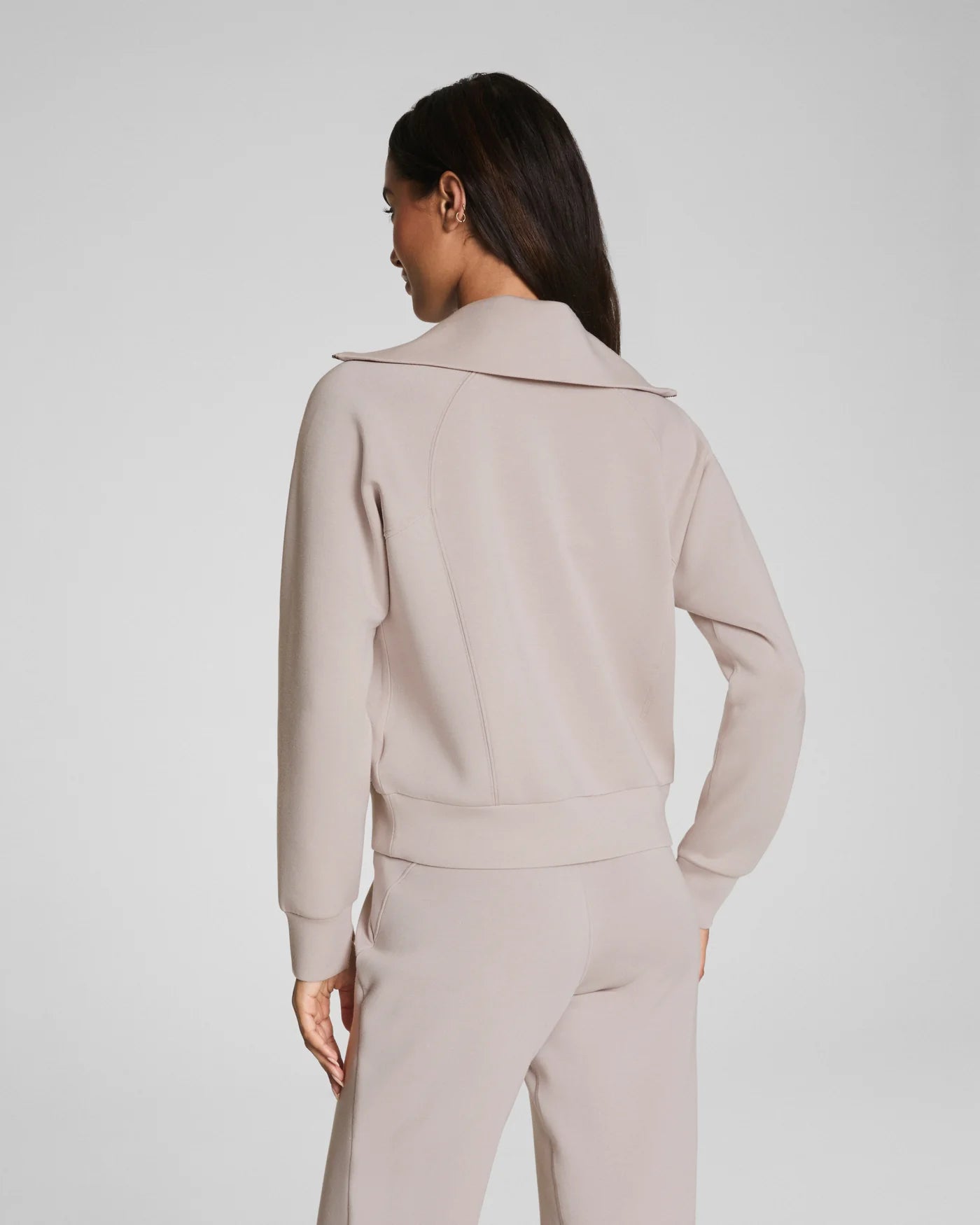 SPANX AirEssentials Half Zip in French Grey at Baseline Social