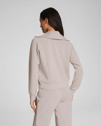 SPANX AirEssentials Half Zip in French Grey at Baseline Social