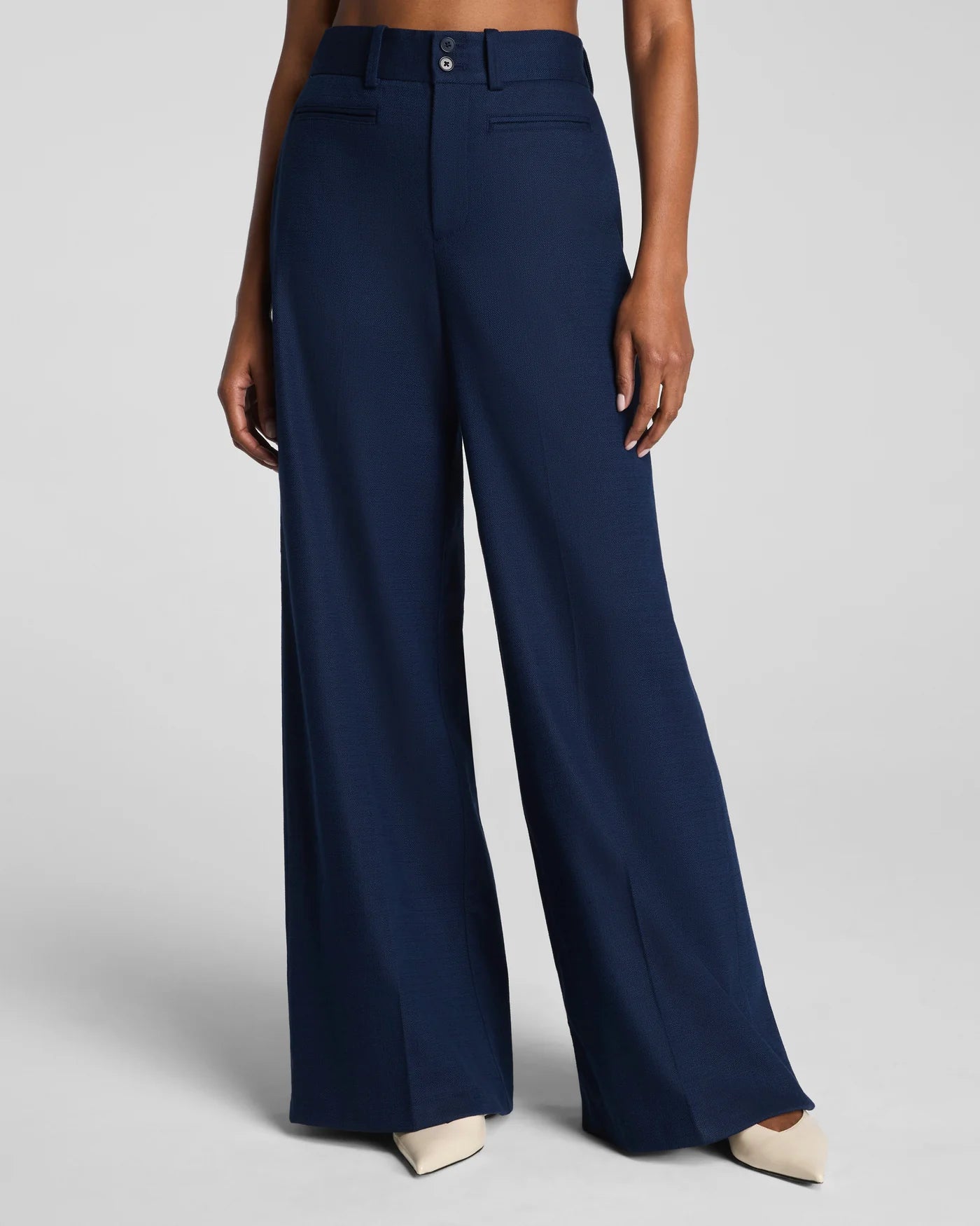 Spanx EasyBreezy Linen Super Wide Leg Pant in Timeless Navy at Baseline Social