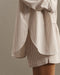Rhone Saltair Button Up in Taupe Stripe at Baseline Social