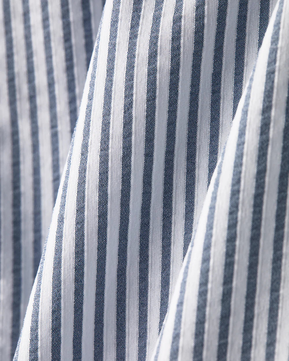 Rhone Saltair Button Up in Washed Navy Stripe at Baseline Social