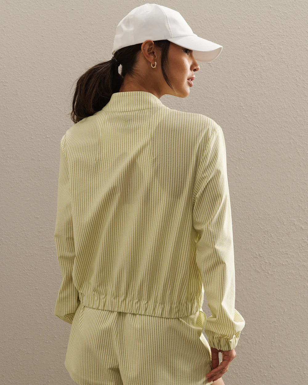 Rhone Saltair Jacket in Citron Stripe at Baseline Social