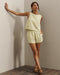 Rhone Saltair Short in Citron Stripe at Baseline Social