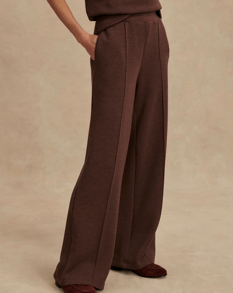 Varley's Wide Leg Pant 28" in Coffee Bean Marl at Baseline Social