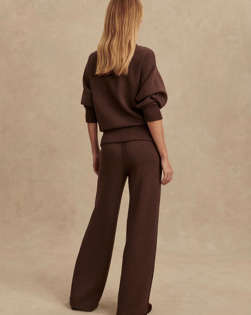 Varley's Wide Leg Pant 28" in Coffee Bean Marl at Baseline Social