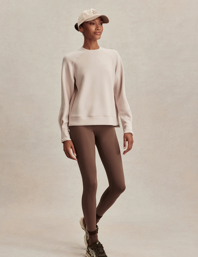 Varley's Zosia Crew-Neck Sweat in Silver Grey at Baseline Social