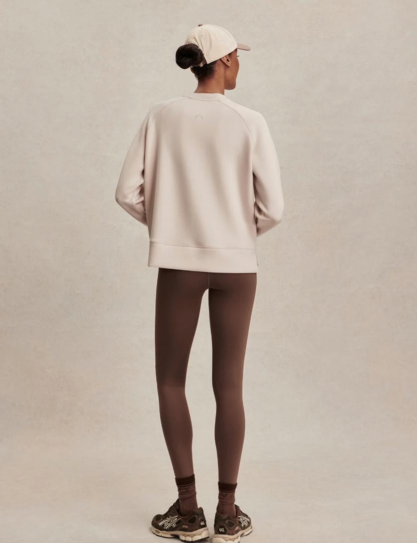 Varley's Zosia Crew-Neck Sweat in Silver Grey at Baseline Social