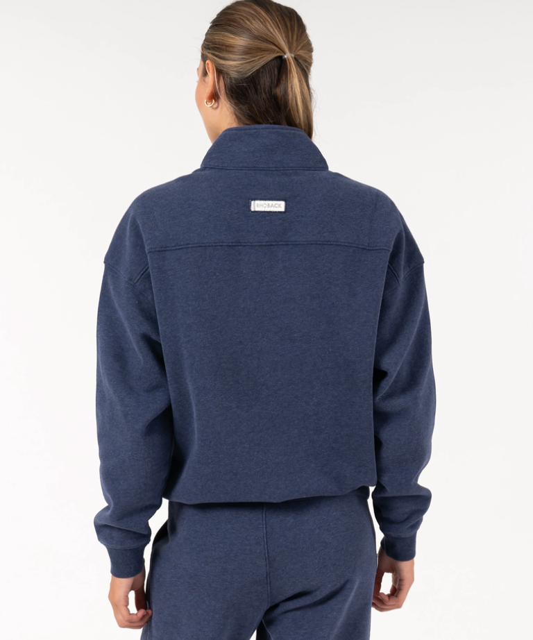 Serenity Half-Zip in Fleet Navy Heather - Baseline Social