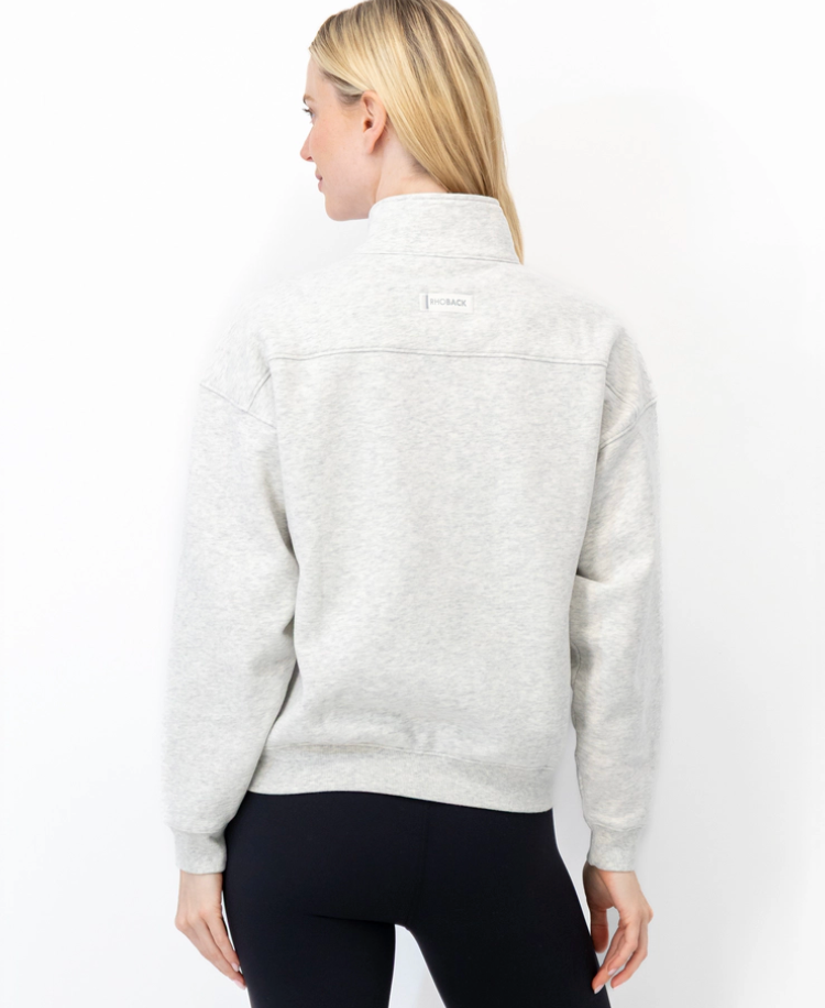 Serenity Half-Zip in Ivory Heather - Baseline Social