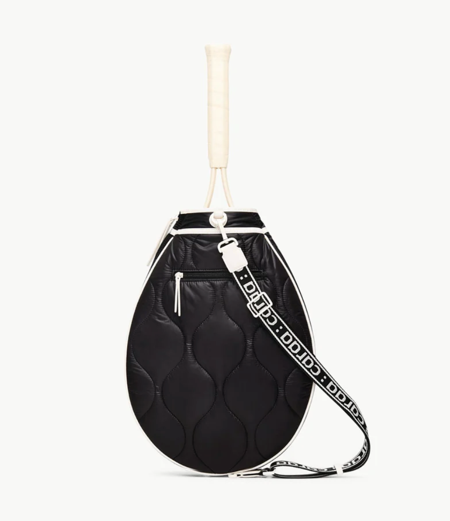 Caraa Tennis Racquet Sling Quilted in Black at Baseline Social