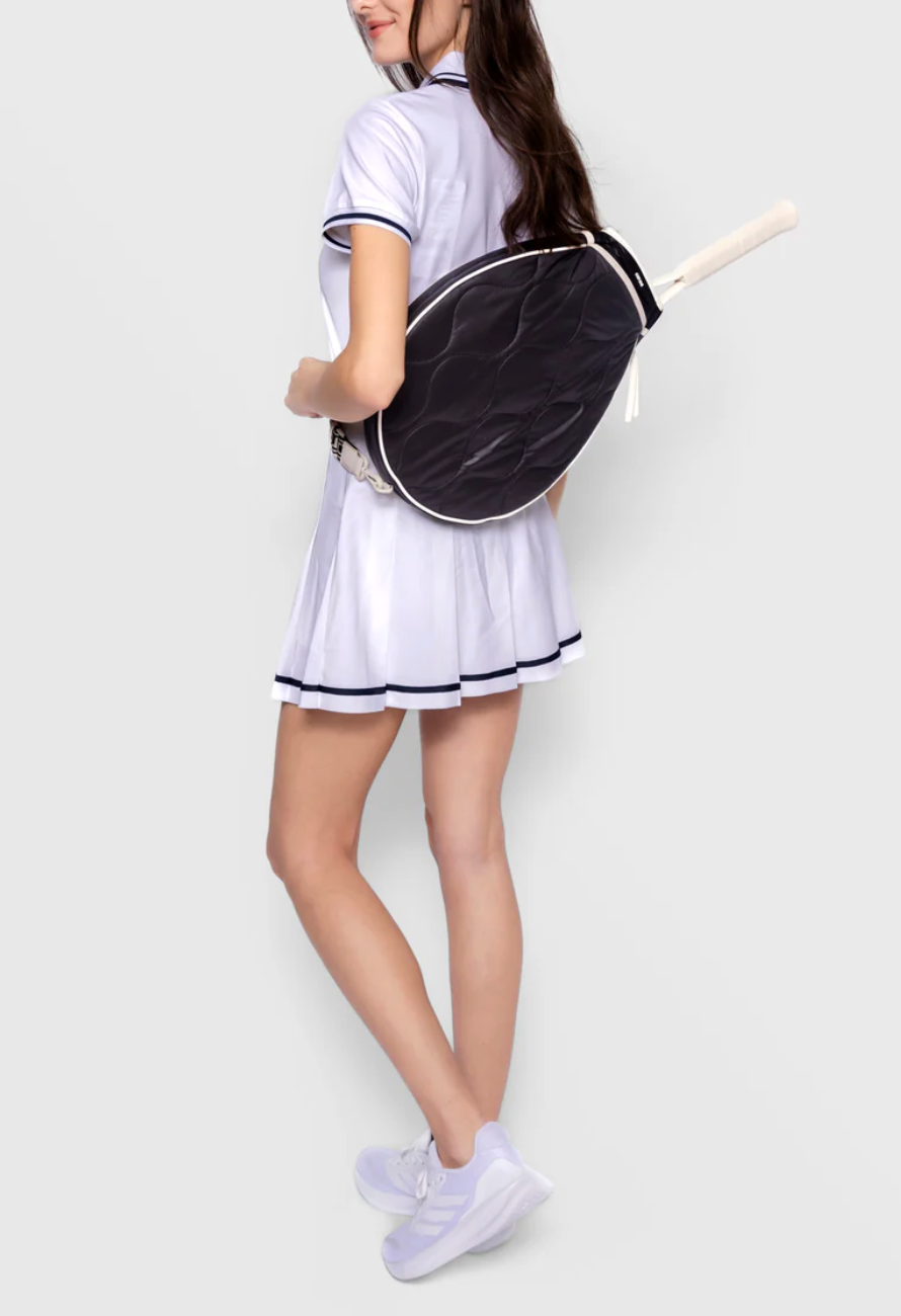 Caraa Tennis Racquet Sling Quilted in Black at Baseline Social