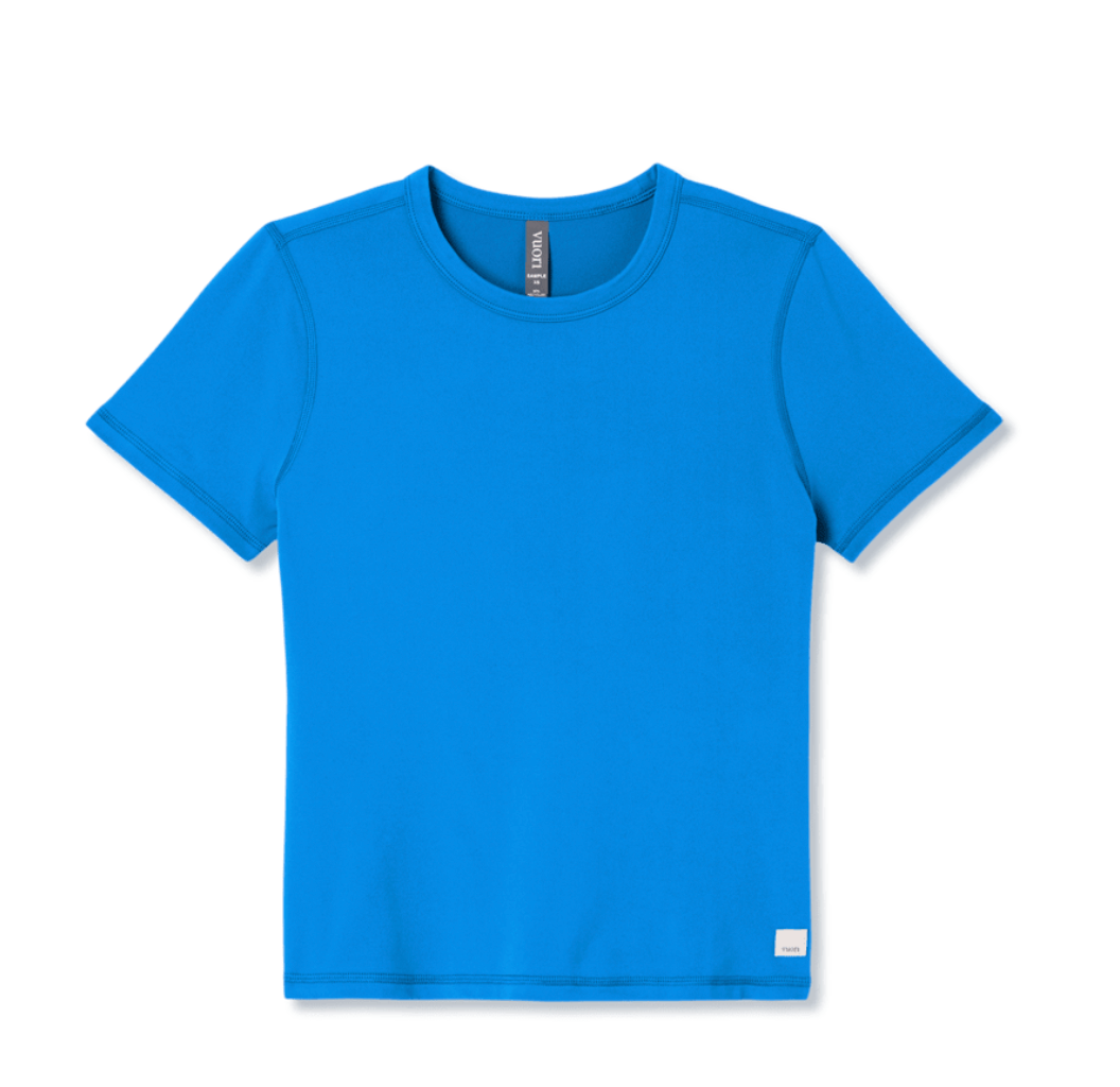 Vuori S/S Lux Tee in Regatta Blue at Baseline Social