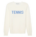 Ellsworth+Ivey Classic Tennis Crewneck in Cornflower/Ivory at Baseline Social