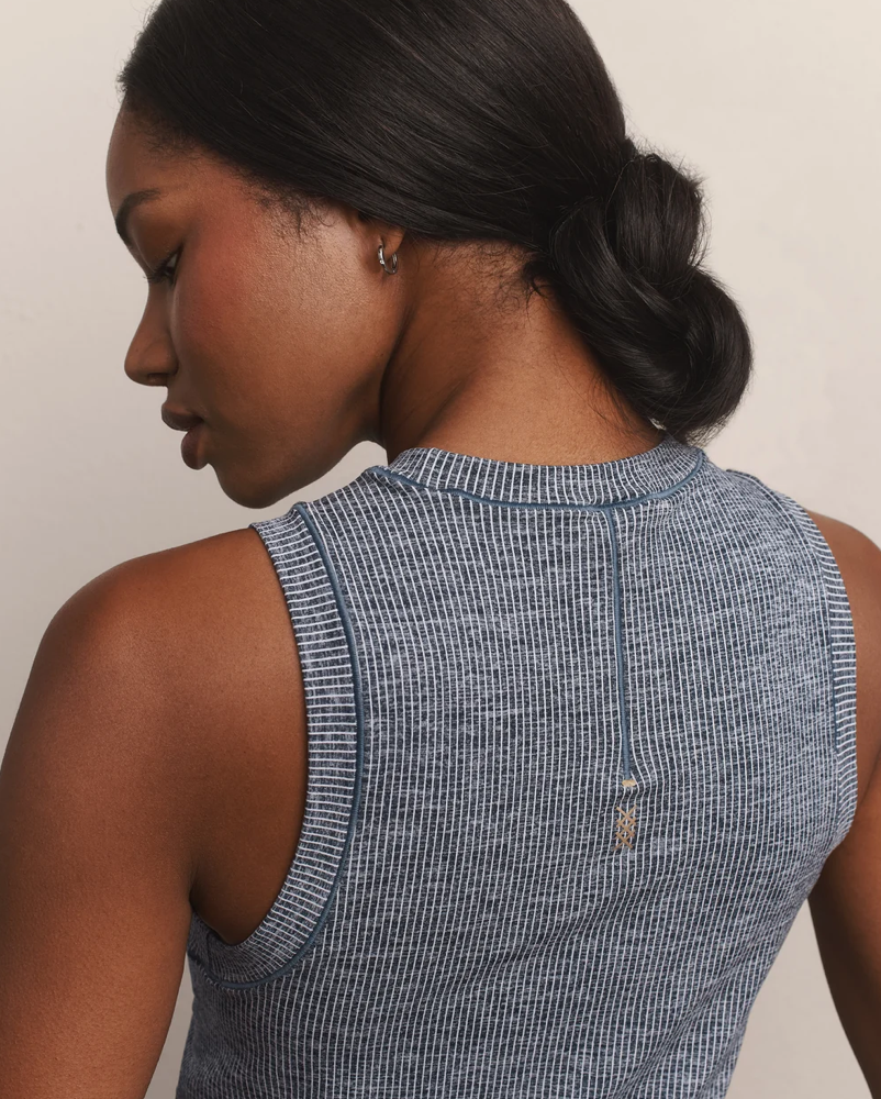 Strata Tank in Navy Blue