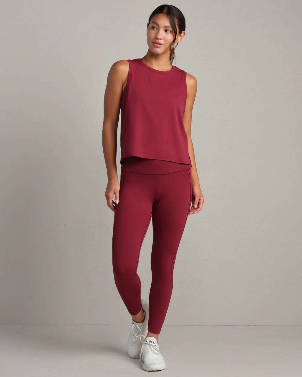 Rhone Serene Tank in Cranberry at Baseline Social