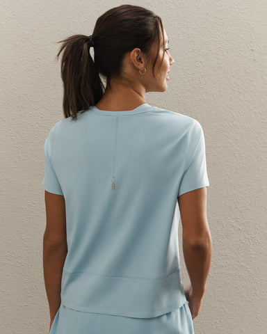 Serene Tee in Pool Blue - Baseline Social