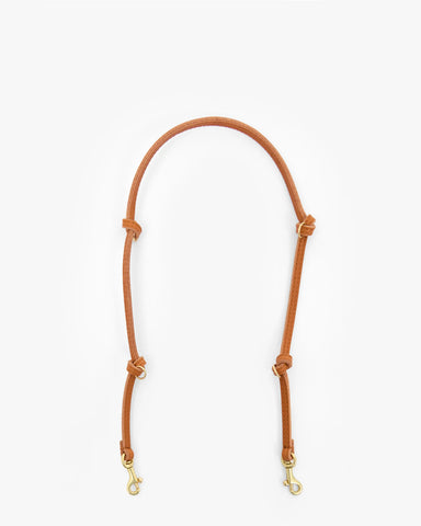 Clare V. Knotted Shoulder Strap in Cuoio at Baseline Social