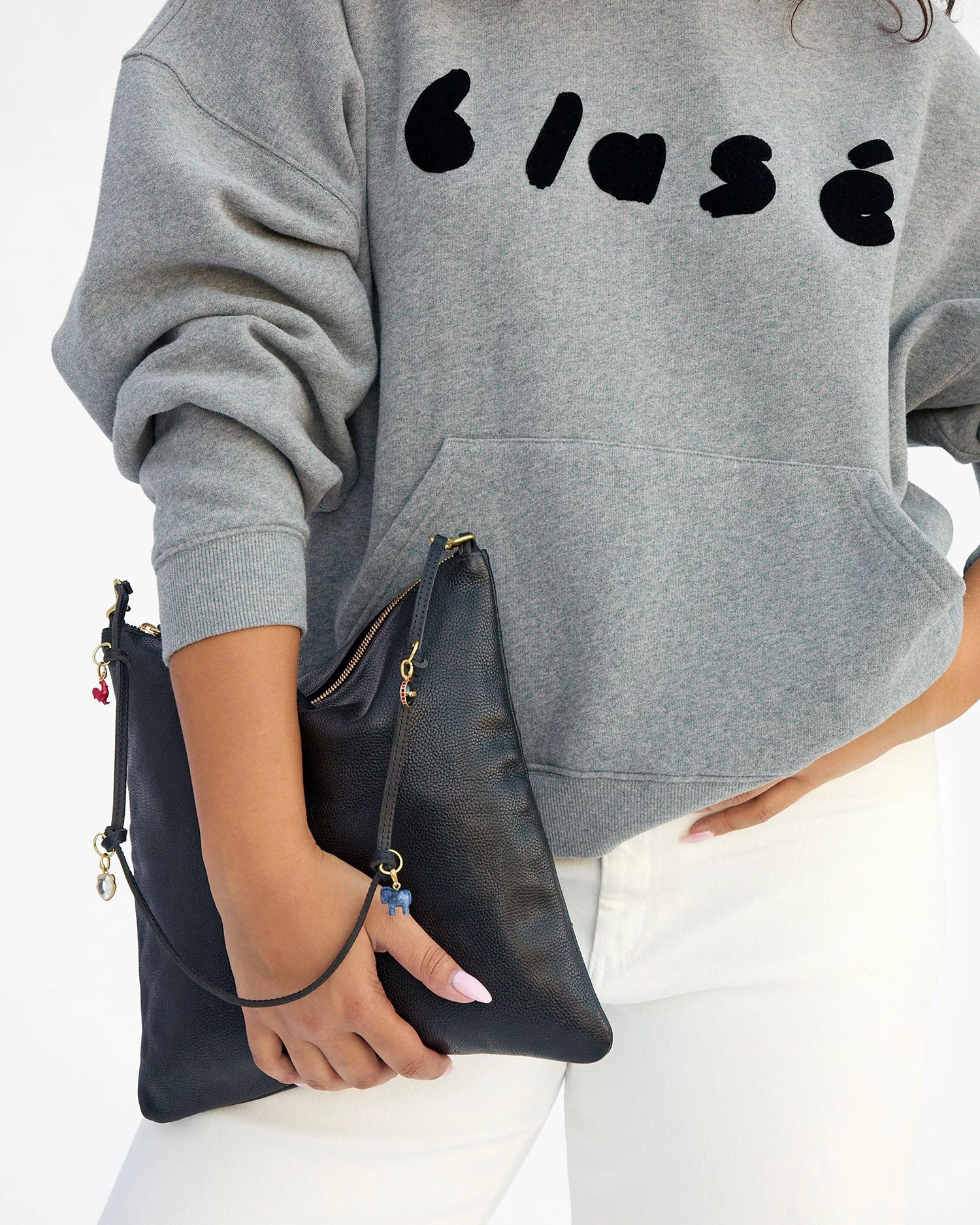 Clare V. Knotted Shoulder Strap in Black at Baseline Social