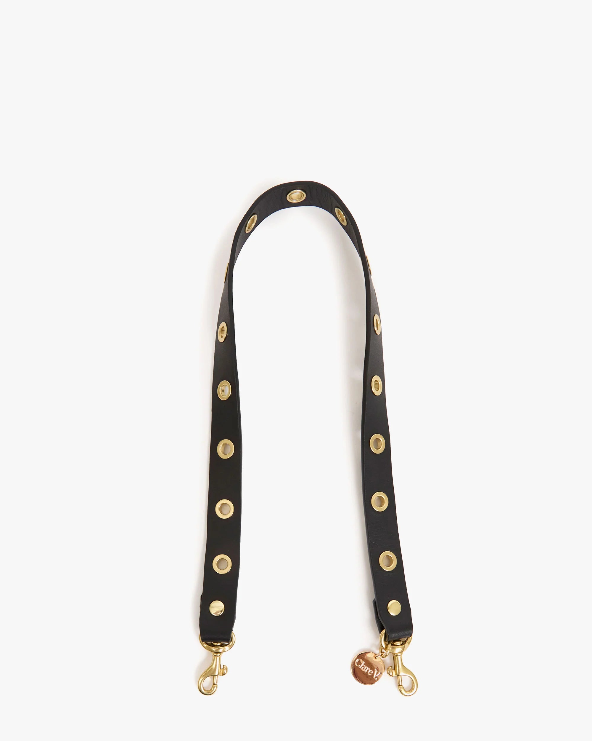 Clare V. Shoulder Strap in Black w/ Grommets at Baseline Social