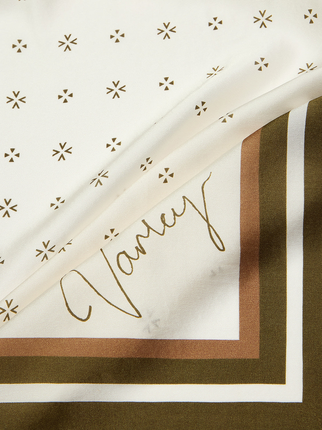 Varley Silk Signature Scarf in Pristine/Golden Bronze at Baseline Social