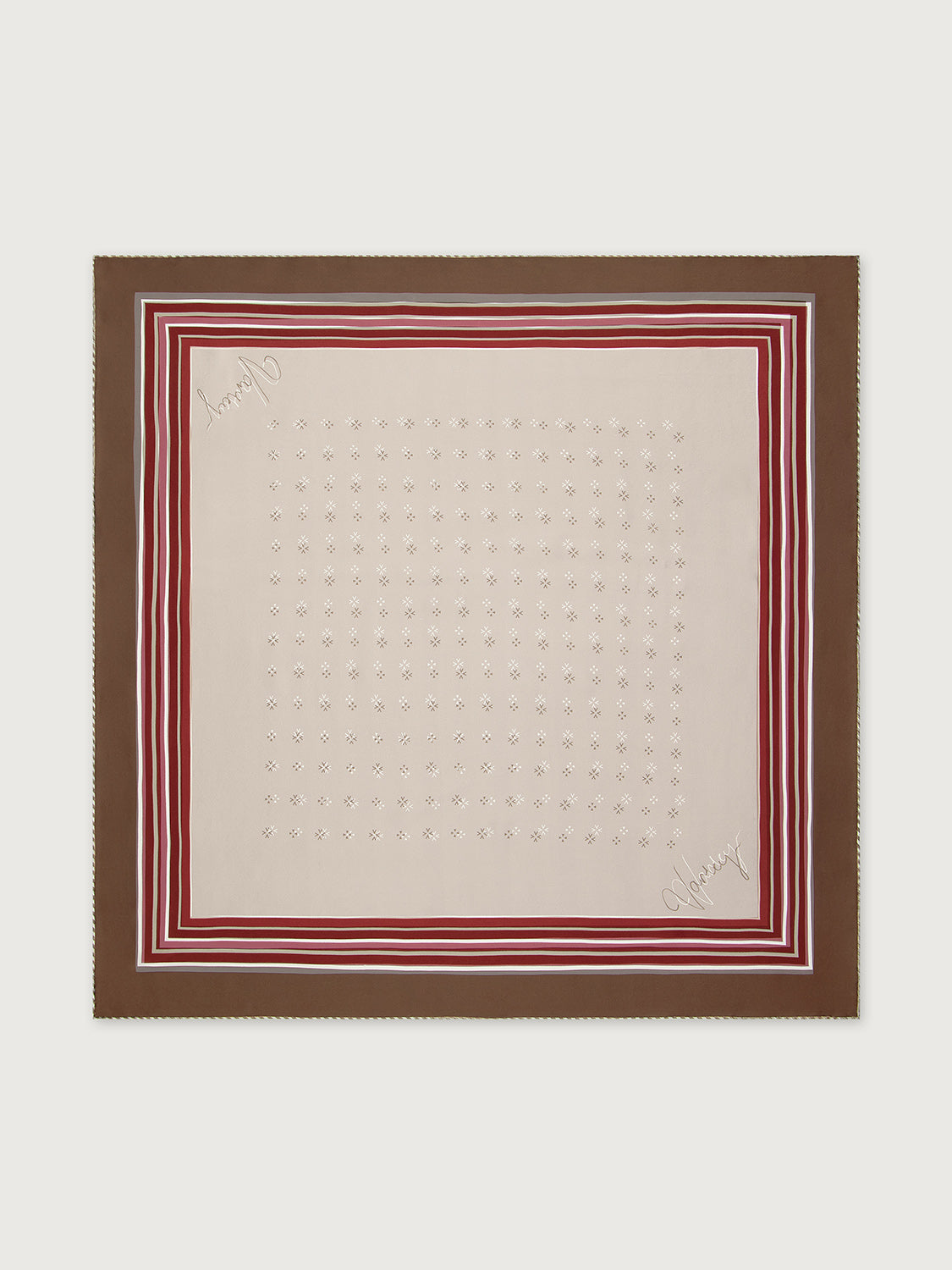 Varley Silk Signature Scarf in Taupe/Rumba Rose at Baseline Social