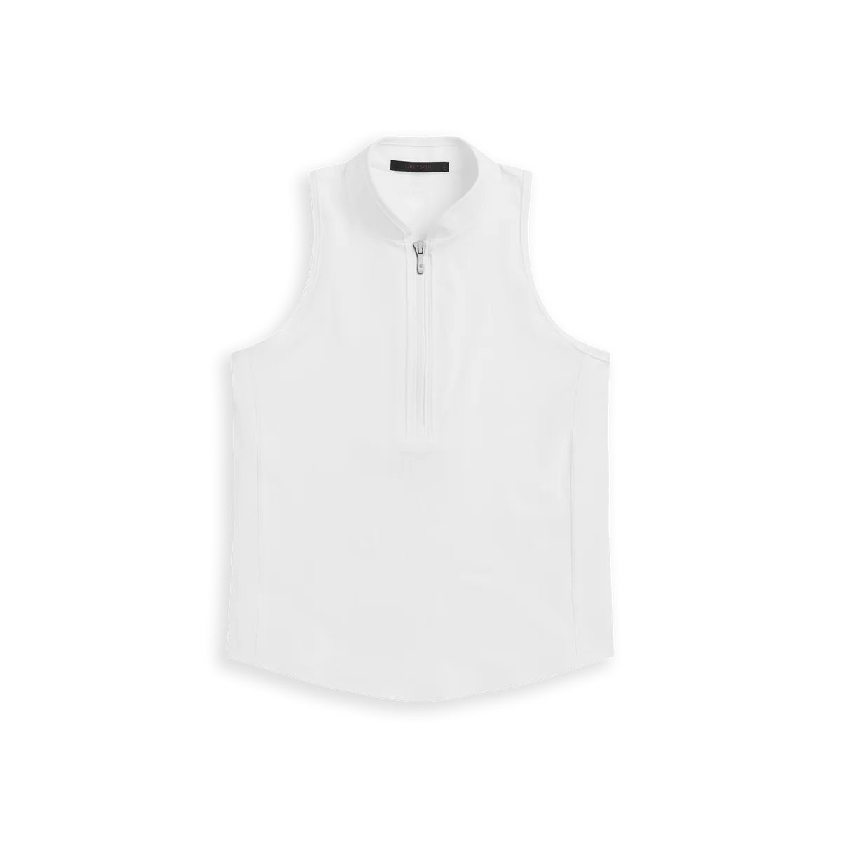 Greyson Sleeveless Vesta Mock Neck Top in Arctic at Baseline Social