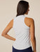 Greyson Sleeveless Vesta Mock Neck Top in Arctic at Baseline Social