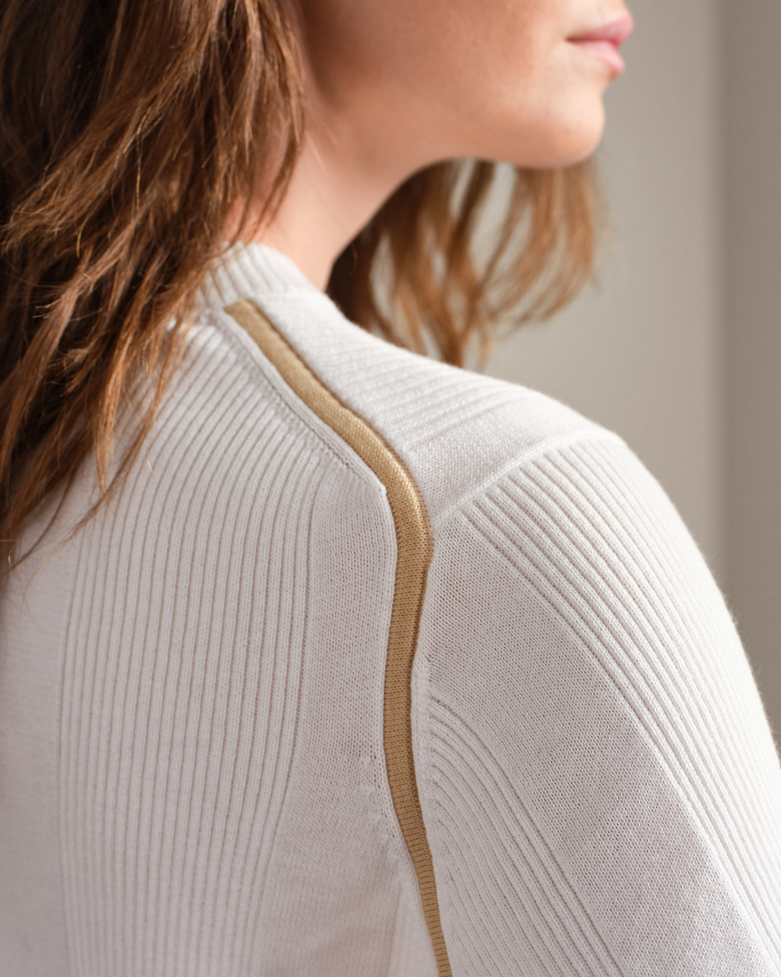 Somer Pullover Sweater in Snow White at Baseline Social