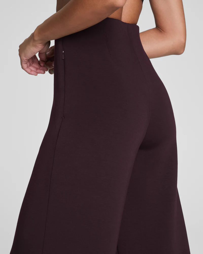 Spanx Zero Waistband Wide Leg Pant in Truffle Brown at Baseline Social