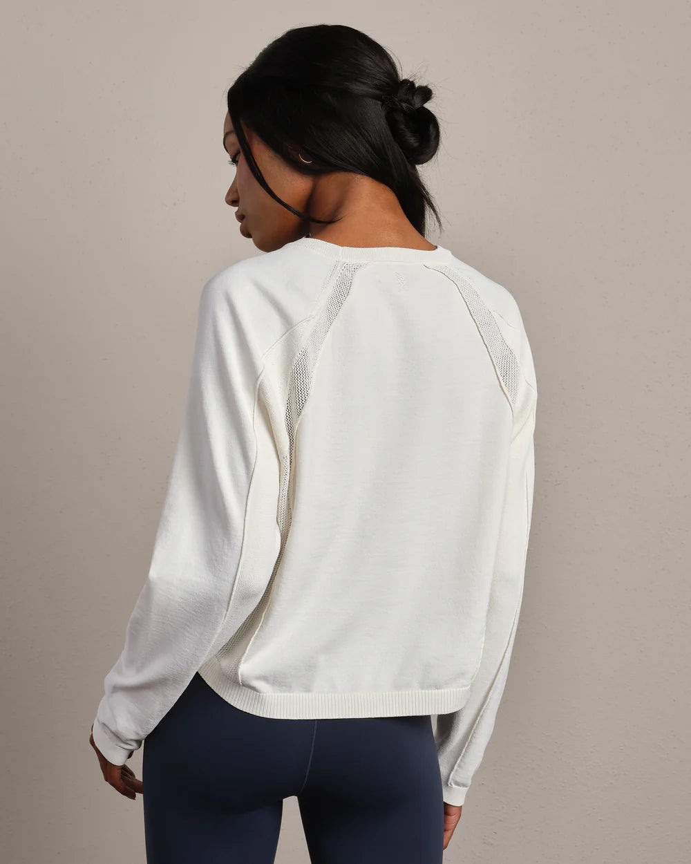 Rhone Sporty Sweater in Snow White at Baseline Social