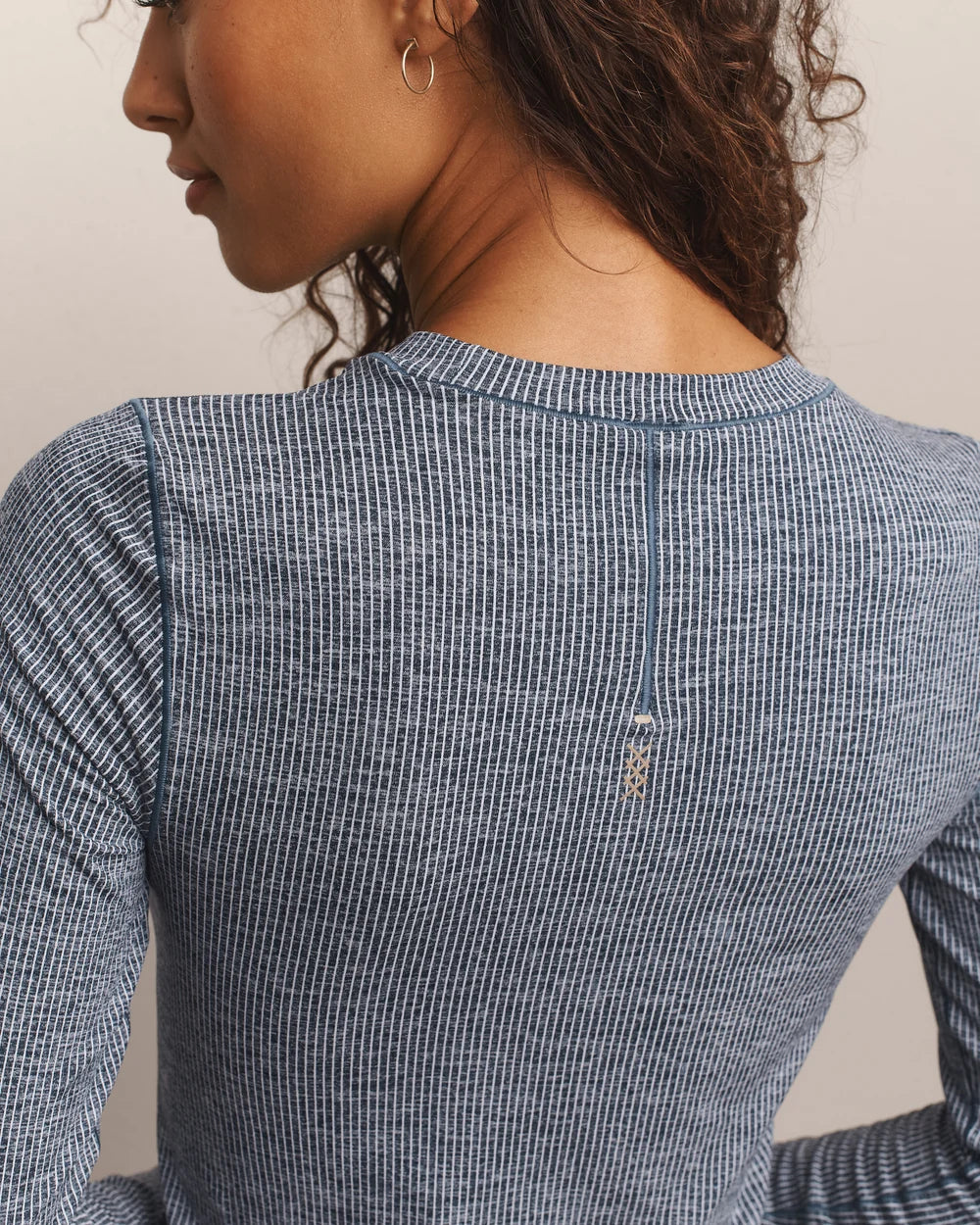 Strata Long Sleeve in Navy Blue