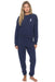 Bolt Stitch Relaxed Crew Sweatshirt in Navy/White