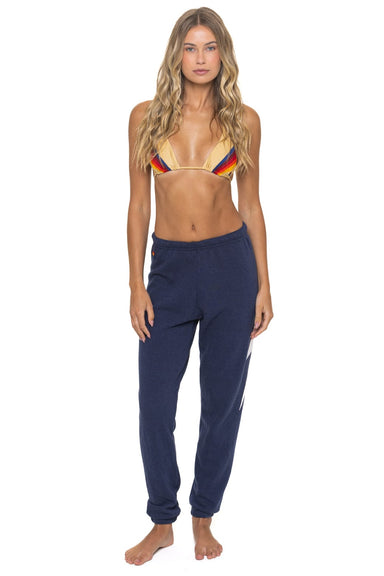 Bolt Stitch Sweatpants in Navy/White