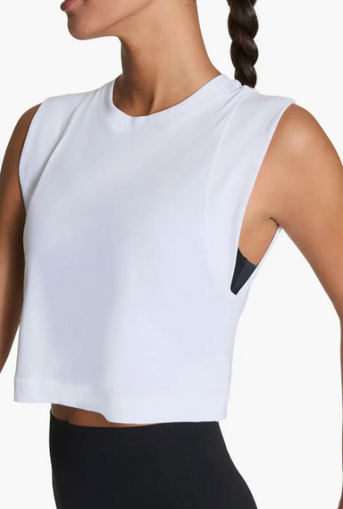 SPANX Supernaturals Muscle Tank in Vivid White at Baseline Social