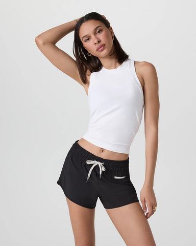 Vuori Surge Seamless Tank in White at Baseline Social