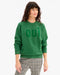 Clare V. Sweatshirt in Evergreen Flocked Oui at Baseline Social