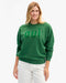 Clare V. Sweatshirt in Evergreen Flocked Oui at Baseline Social