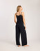Butter V-Neck Cami with Shelf Bra in Black