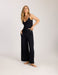 Butter V-Neck Cami with Shelf Bra in Black