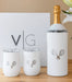 White Wine & Champagne Chiller Gift Set W/ Tennis Logo - Baseline Social